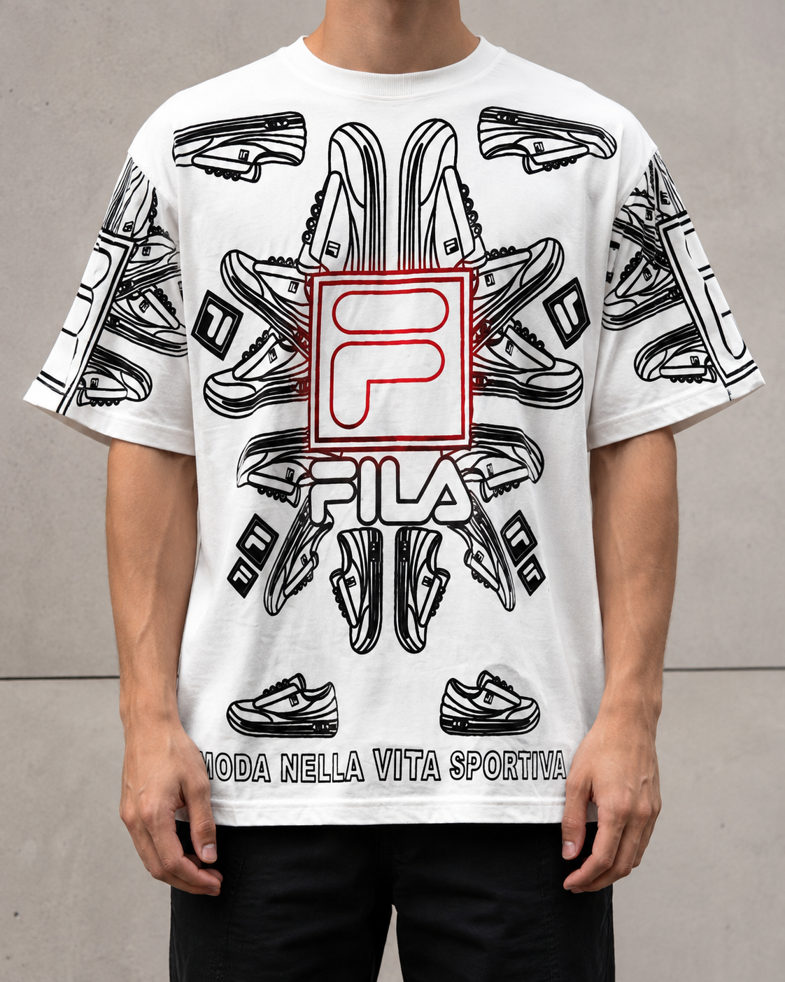 تیشرت مردانه Fila | تیشرت اسپرت طرح‌دار فیلا